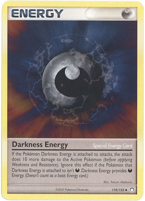 Pokemon Card - Mysterious Treasures 119/123 - DARKNESS ENERGY (uncommon)