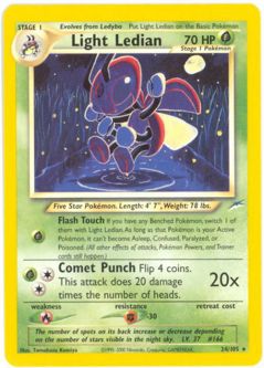 Pokemon Card - Neo Destiny 24/105 - LIGHT LEDIAN (rare)