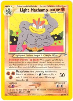 Pokemon Card - Neo Destiny 25/105 - LIGHT MACHAMP (rare)