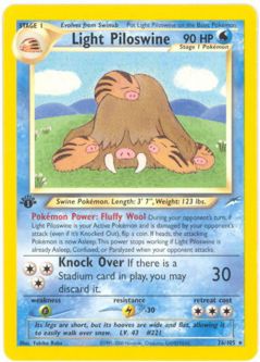 Pokemon Card - Neo Destiny 26/105 - LIGHT PILOSWINE (rare)