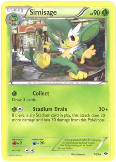 Pokemon Card - Next Destinies 7/99 - SIMISAGE (rare)