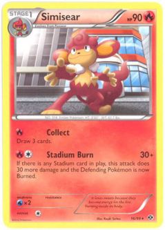 Pokemon Card - Next Destinies 16/99 - SIMISEAR (rare)