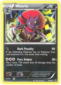 Pokemon Card - Next Destinies 70/99 - WEAVILE (rare)