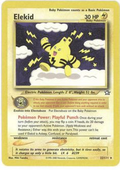 Pokemon Card - Neo Genesis 22/111 - ELEKID (rare)