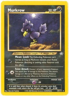 Pokemon Card - Neo Genesis 24/111 - MURKROW (rare)
