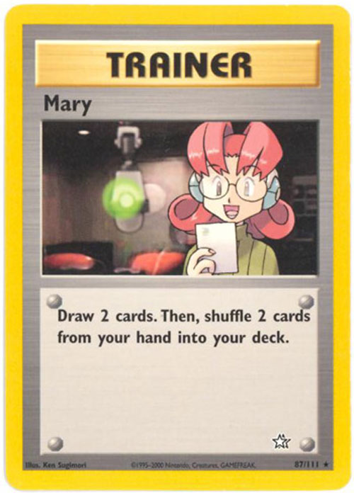 Pokemon Card - Neo Genesis 87/111 - MARY (rare)