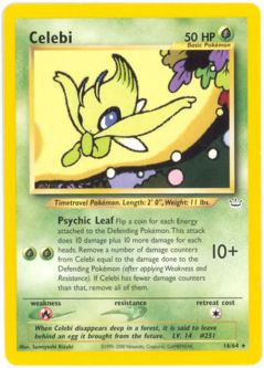 Pokemon Card - Neo Revelation 16/64 - CELEBI (rare)