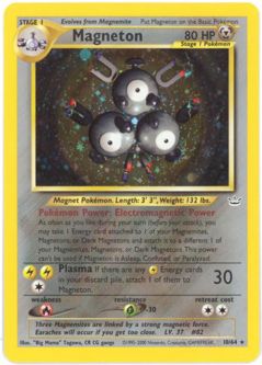 Pokemon Card - Neo Revelation 10/64 - MAGNETON (holo-foil) *Played*