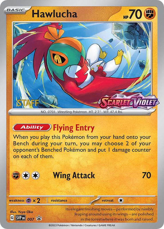 Pokemon Card - Scarlet & Violet Promo 007 - HAWLUCHA (PreRelease) (holo-foil)