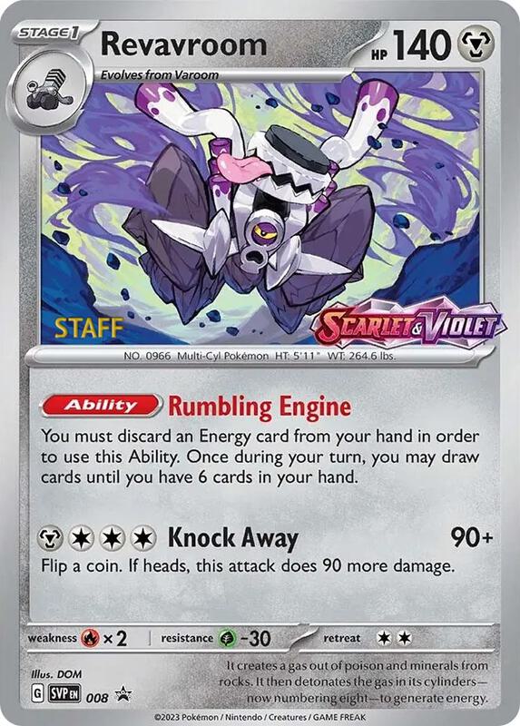 Pokemon Card - Scarlet & Violet Promo 008 - REVAVROOM (PreRelease) (holo-foil)