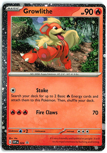 Pokemon Card - Scarlet & Violet Promo SVP024 - GROWLITHE (holo-foil)