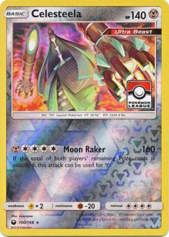 Pokemon Card - Pokemon League Promo 100/168 - CELESTEELA (REVERSE holo)