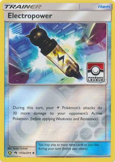 Pokemon Card - Pokemon League Promo 172a/214 - ELECTROPOWER (REVERSE holo)