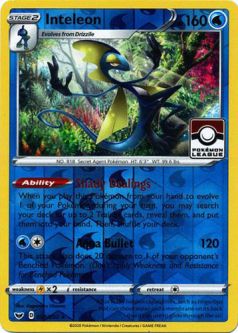 Pokemon Card - Pokemon League Promo 58/202 - INTELEON (REVERSE holo)