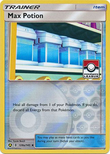 Pokemon Card - Pokemon League Promo 128a/145 - MAX POTION (REVERSE holo)