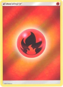 Pokemon Card Promo - FIRE ENERGY (2017)(REVERSE holo-foil)