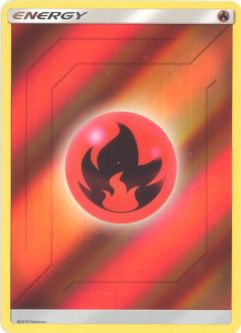 Pokemon Card Promo - FIRE ENERGY (2019)(REVERSE holo-foil)