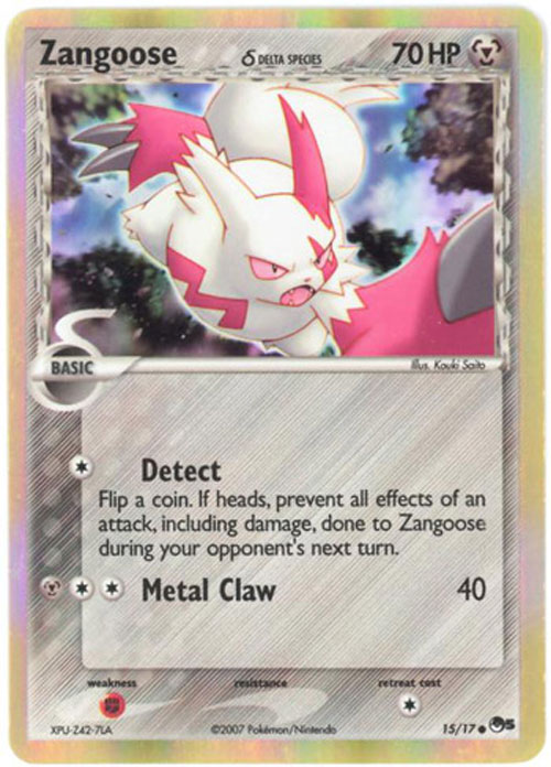 Pokemon Card - POP #5 Promo 15/17 - ZANGOOSE (reverse foil)