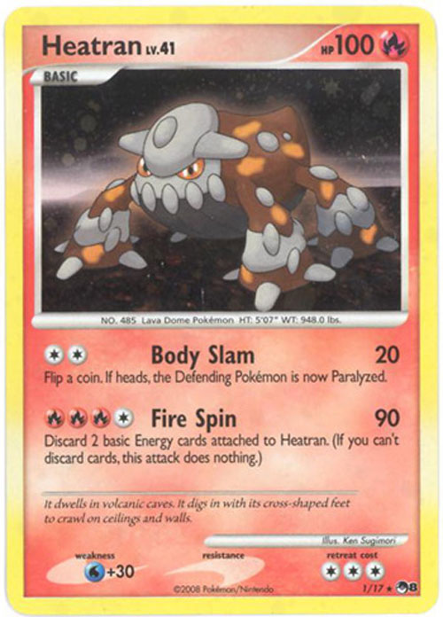Pokemon Card - POP #8 Promo 1/17 - HEATRAN (holo-foil)