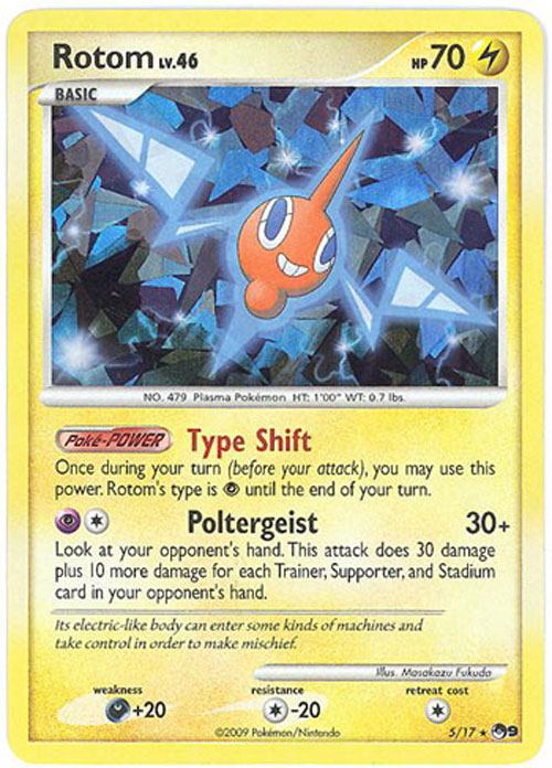 Pokemon Card - POP #9 Promo 5/17 - ROTOM (holo-foil)