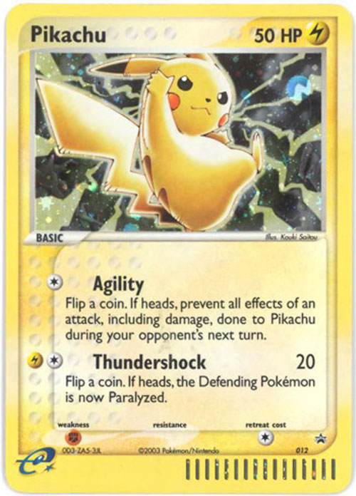 Pokemon Card Promo #012 - PIKACHU (holo-foil)