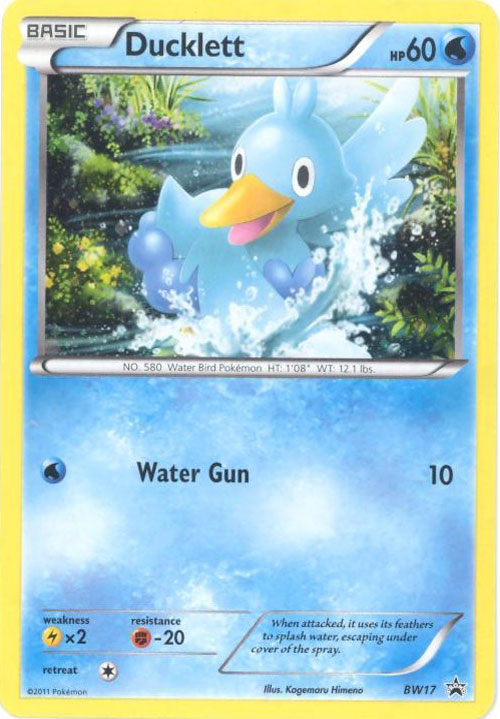 Pokemon Card Promo #BW17 - DUCKLETT (holo-foil)