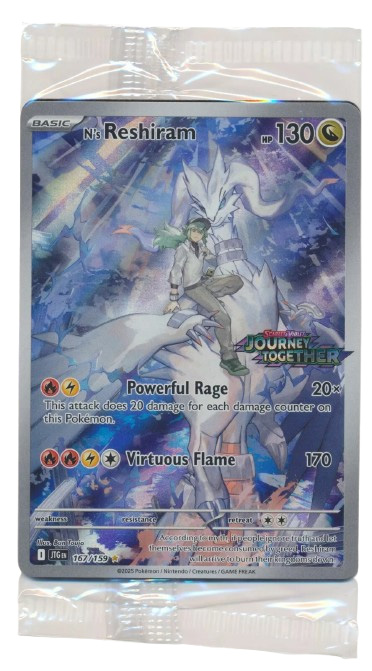 Pokemon Card Journey Together Promo - 167/159 N'S RESHIRAM (stamped holo-foil) *SEALED*
