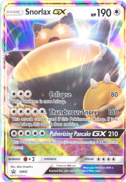 Pokemon Card Promo #SM05 - SNORLAX GX (holo-foil)