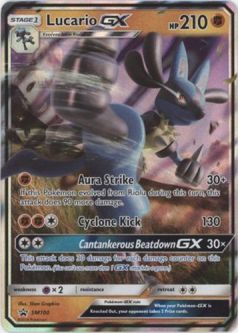 Pokemon Card Promo #SM100 - LUCARIO GX (holo-foil)