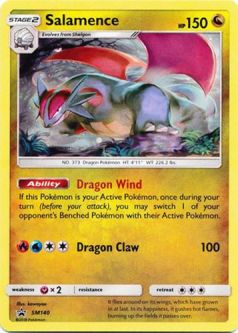 Pokemon Card Promo #SM140 - SALAMENCE (holo-foil)