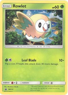 Pokemon Card Promo #SM153 - ROWLET (holo-foil)