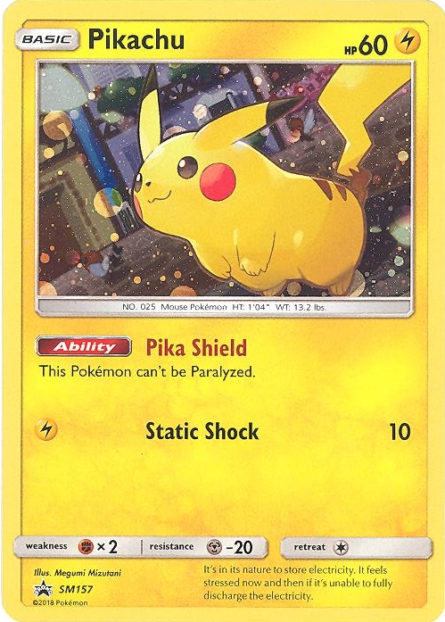 Pokemon Card Promo #SM157 - PIKACHU (holo-foil)