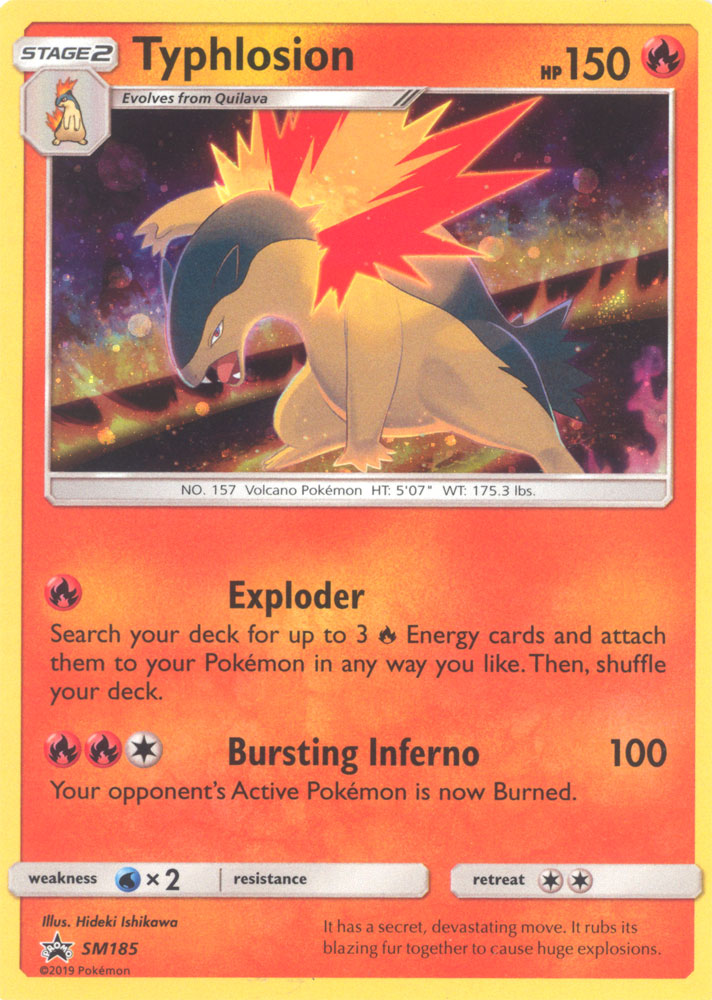 Pokemon Card Promo #SM185 - TYPHLOSION (holo-foil)