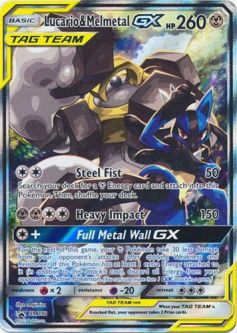 Pokemon Card Promo #SM192 - LUCARIO & MELMETAL GX (holo-foil)