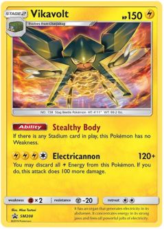 Pokemon Card Promo #SM208 - VIKAVOLT (holo-foil)