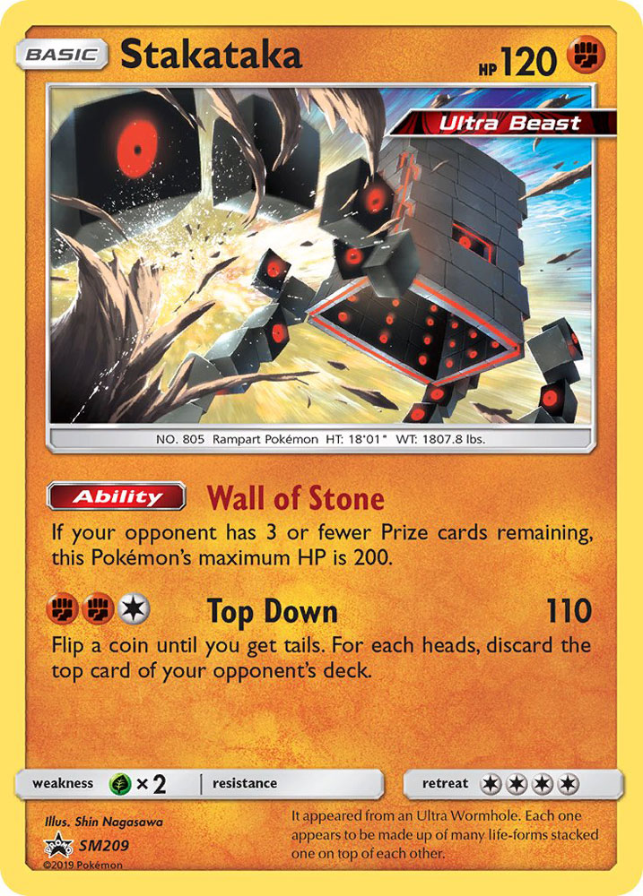 Pokemon Card Promo #SM209 - STAKATAKA (holo-foil): BBToyStore.com