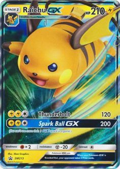 Pokemon Card Promo #SM213 - RAICHU GX (holo-foil)