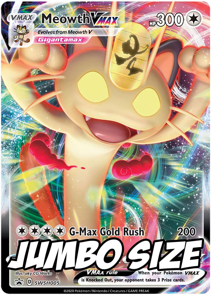 Pokemon Card Promo #SWSH005 - MEOWTH VMAX (holo-foil ...