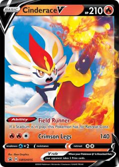 Pokemon Card - S&S Promo SWSH015 - CINDERACE V
