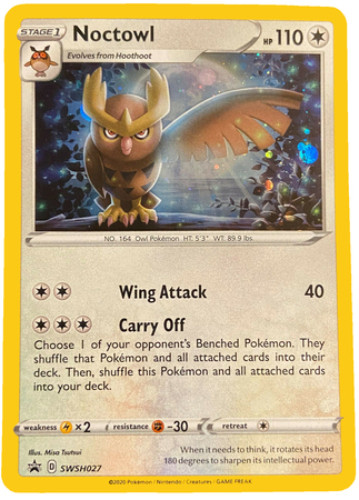 Pokemon Card - S&S Promo SWSH027 - NOCTOWL