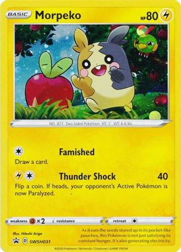Pokemon Card Promo #SWSH031 - MORPEKO (holo-foil): BBToyStore.com