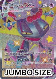 Pokemon Card - Sword & Shield Promo SWSH097 - DRAGAPULT VMAX (JUMBO Size - 8 inch)