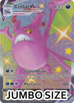 Pokemon Card - Sword & Shield Promo SWSH099 - CROBAT VMAX (JUMBO Size - 8 inch)
