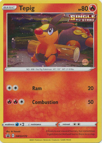 Pokemon Card - S&S Promo #SWSH172 - TEPIG (holo-foil)