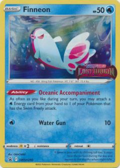 Pokemon Card - S&S Promo #SWSH240 - FINNEON (PreRelease holo-foil)