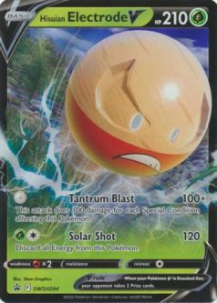 Pokemon Card - S&S Promo #SWSH294 - HISUIAN ELECTRODE V (holo-foil)