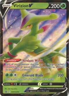 Pokemon Card - S&S Promo #SWSH295 - VIRIZION V (holo-foil)