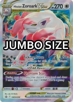 Pokemon Card - S&S Promo #SWSH298 - HISUIAN ZOROARK VSTAR (holo-foil) (JUMBO Size - 8 inch)