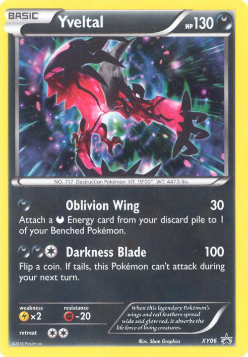 Pokemon Card Promo #XY06 - YVELTAL (holo-foil)