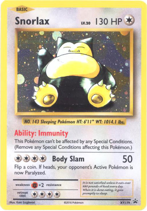 Pokemon Card Promo #XY179 - SNORLAX (holo-foil)